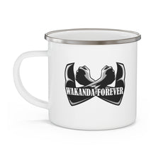 Load image into Gallery viewer, Wakanda Forever The King Enamel Camping Mug