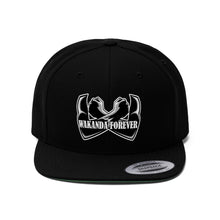 Load image into Gallery viewer, Wakanda Forever The King Unisex Flat Bill Hat
