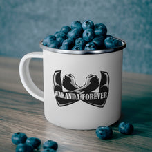 Load image into Gallery viewer, Wakanda Forever The King Enamel Camping Mug